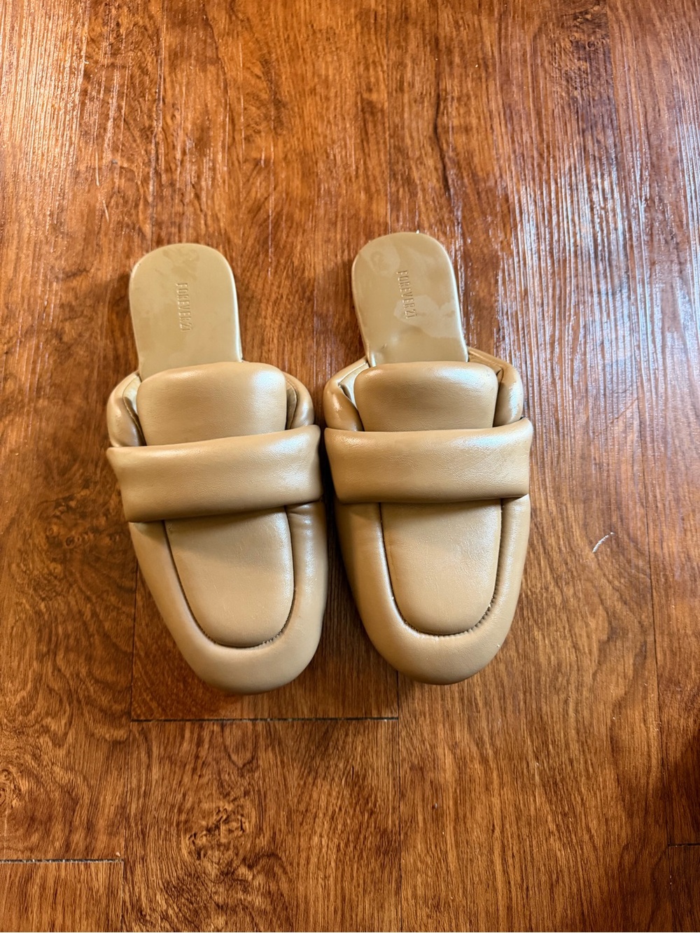 Forever 21 Padded Slide Mules in Camel